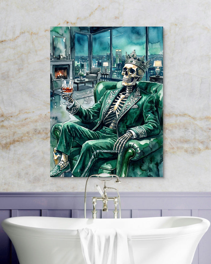 Skeleton's Nightcap - Luxury Wall Art