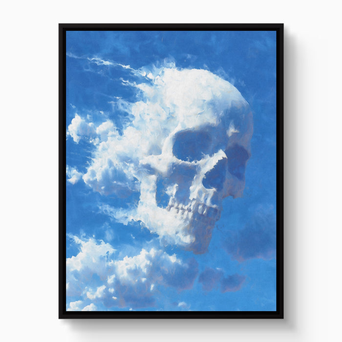 Skull Cumulus Cloud — skull cumulus cloud white studio framed black