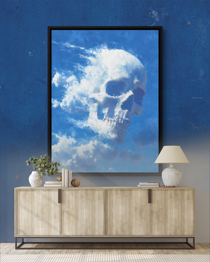 Skull Cumulus Cloud — skull cumulus cloud psd royal blue console 1port framed black