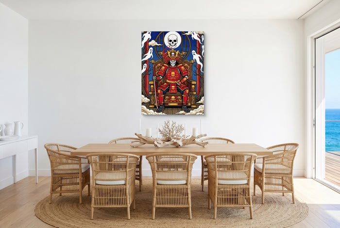 Skull King Throne — skull king throne small dining room with ocean view 1port flush print