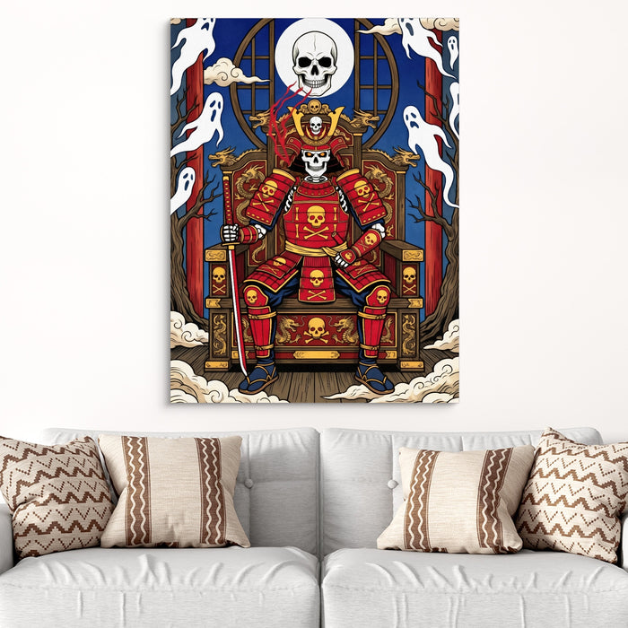 Skull King Throne — skull king throne sq white groovy couch close 1port flush print