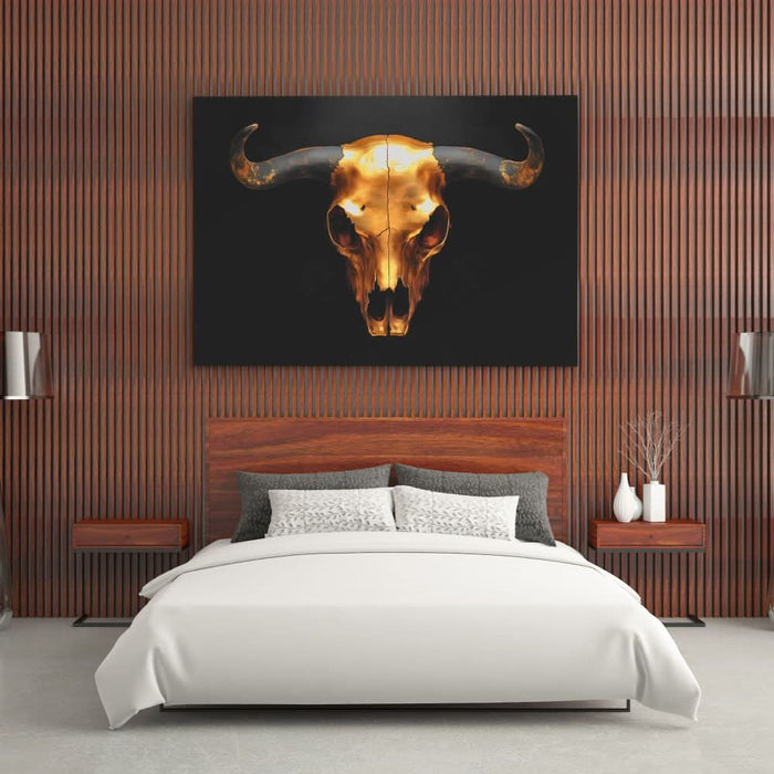 Skull of a Bull - Wall Art in Black Frame