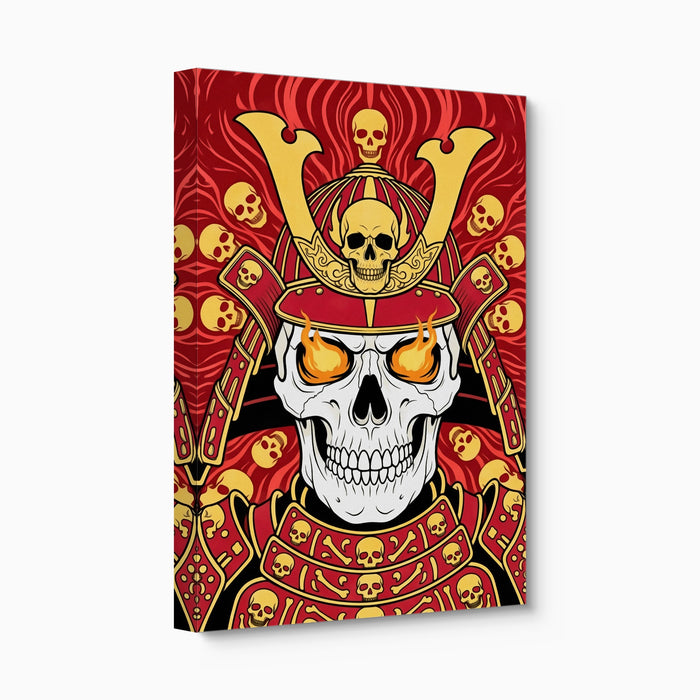 Skull Samurai Crimson — skull samurai crimson angled flush print