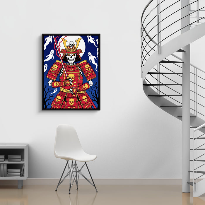 Skull Samurai Midnight — skull samurai midnight sq spiral stairs 1port framed black