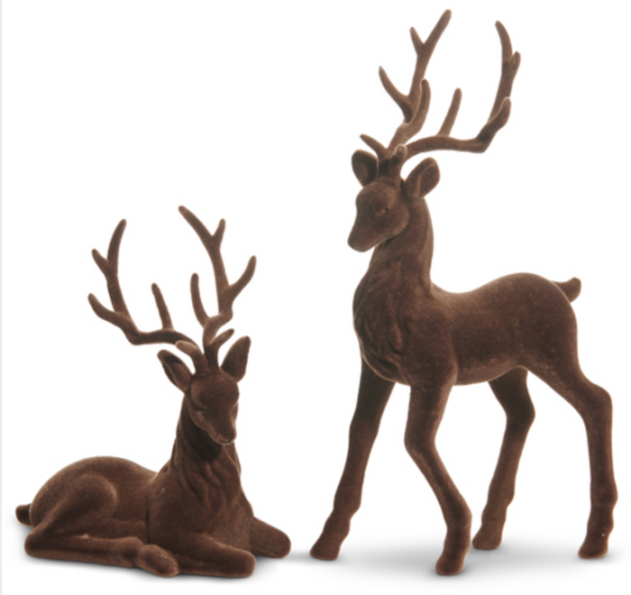 Smaller Brown Flocked Deer