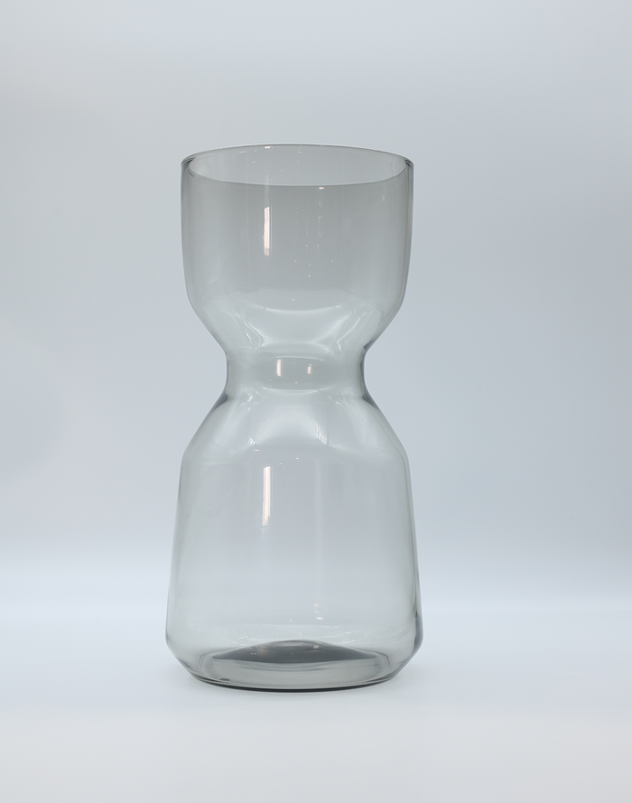 Smoked Large Hourglass Vase