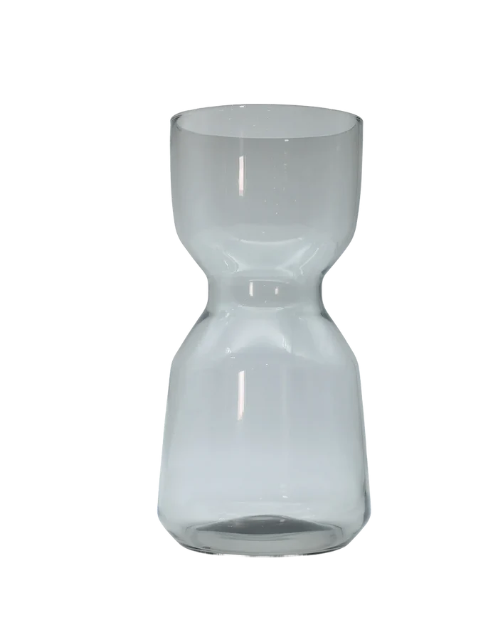 Smoked Large Hourglass Vase