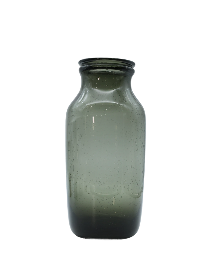 Smoked Milk Bottle Vase Gray