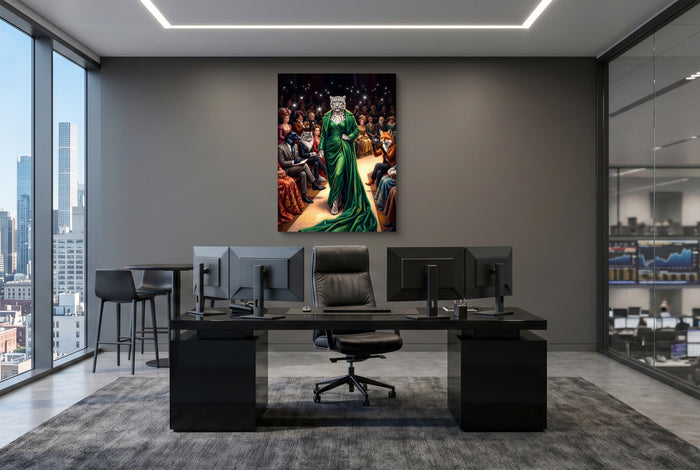 Snow Leopard Runway - Luxury Wall Art