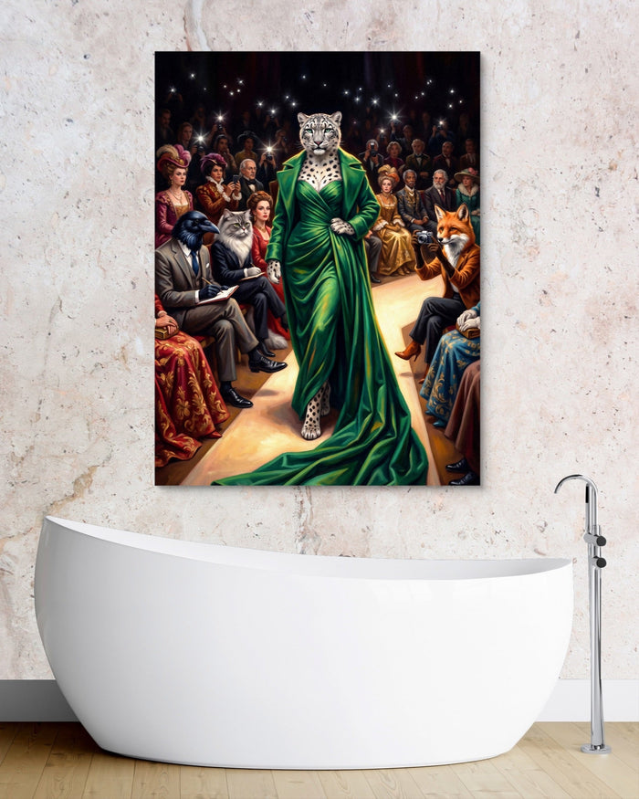 Snow Leopard Runway - Luxury Wall Art