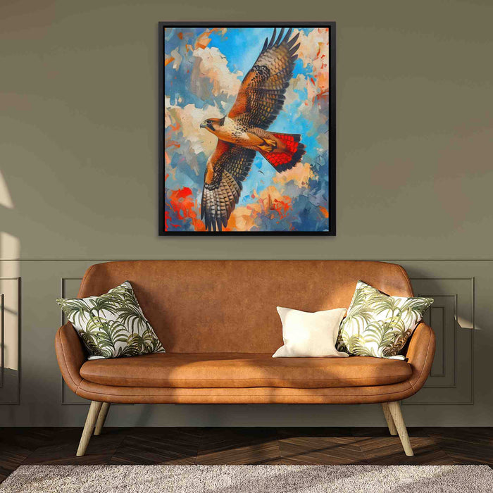 Soaring Red Hawk - Canvas Wall Art
