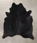 Solid Black Cowhide Rug #A33207