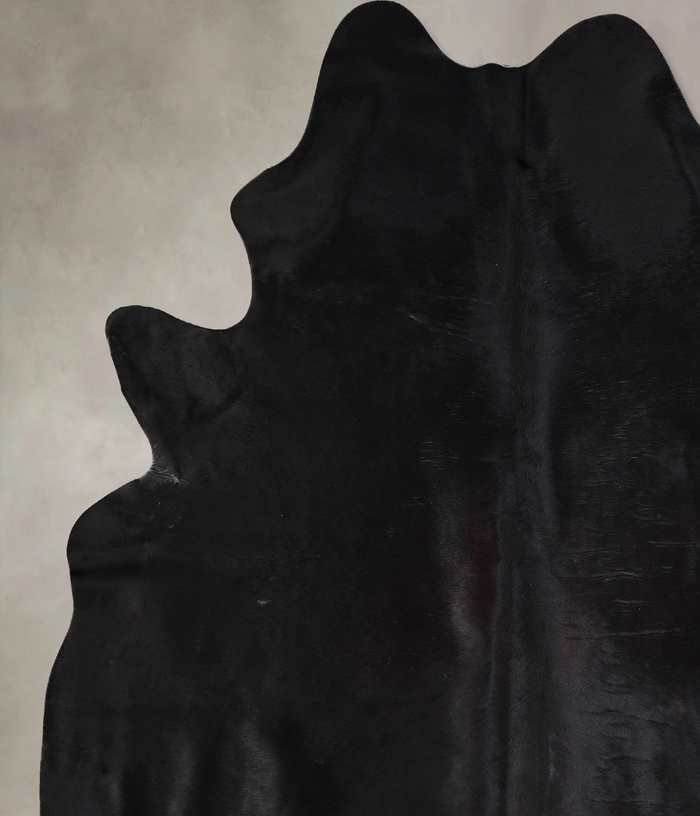 Solid Black Cowhide Rug #A33207