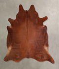 Solid Brown Cowhide Rug #A33202