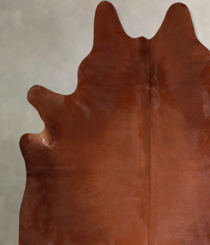 Solid Brown Cowhide Rug #A33202