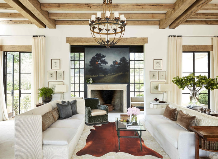 Solid Brown Cowhide Rug #A33202