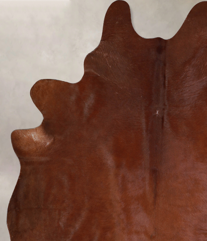 Solid Brown Cowhide Rug #A33192