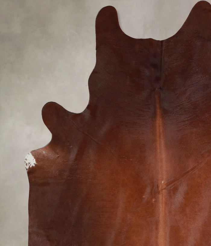 Solid Brown Cowhide Rug #A33195
