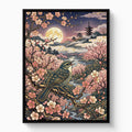 Songbird Sakura Moon — songbird sakura moon white studio framed black
