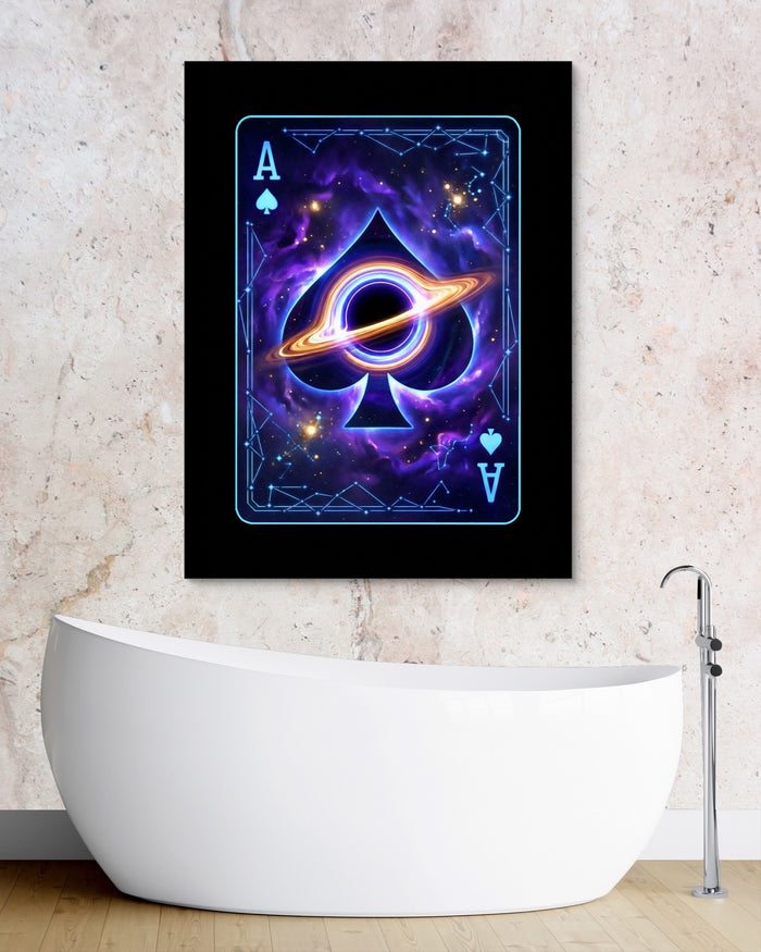 Space Ace Spades Card — space ace spades card psd granite bathroom 1port flush print