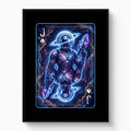 Space Jack Spades Card — space jack spades card white studio framed black