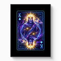 Space King Spades Card — space king spades card white studio framed black