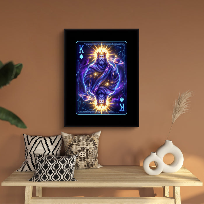 Space King Spades Card — space king spades card sq bench wall 1port framed black