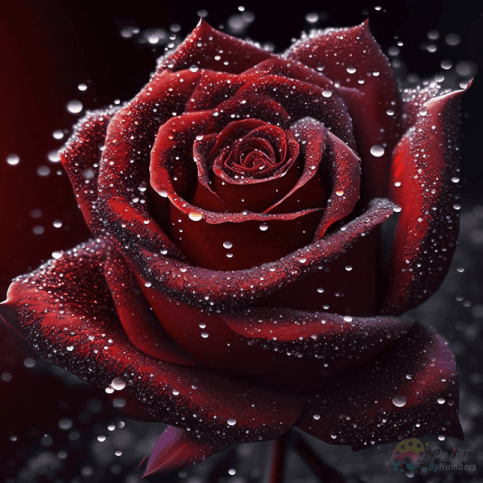 Sparkling Red Rose Paint By Numbers Kit