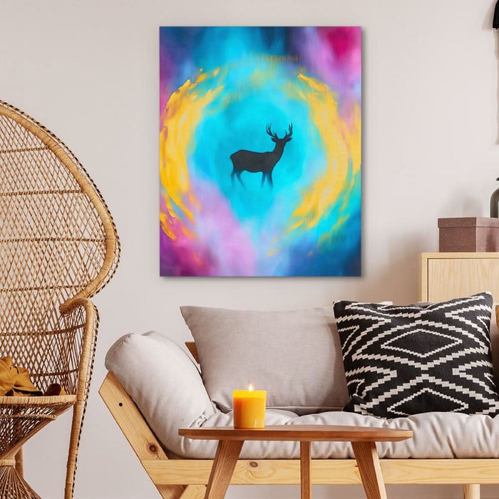 Spectrum Guardian - Abstract Wall Art in Black Frame