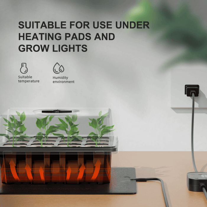 Spider Farmer Seed Starting Trays (4 - Pack) | 12 - Cell Trays with Domes for Optimal Germination - Ed's Plant Shop