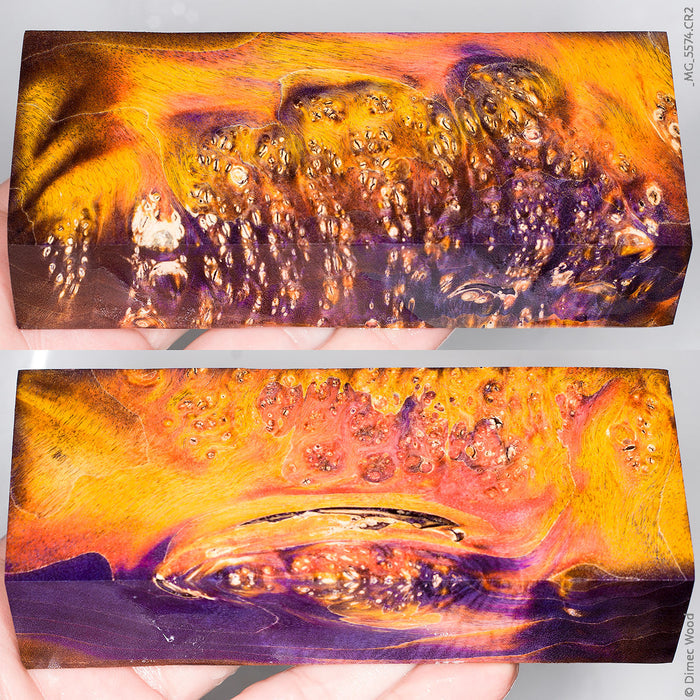 Stabilized box elder burl wood block