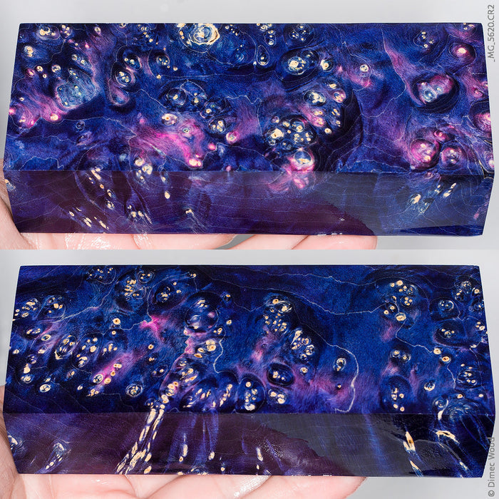 Stabilized box elder burl wood block