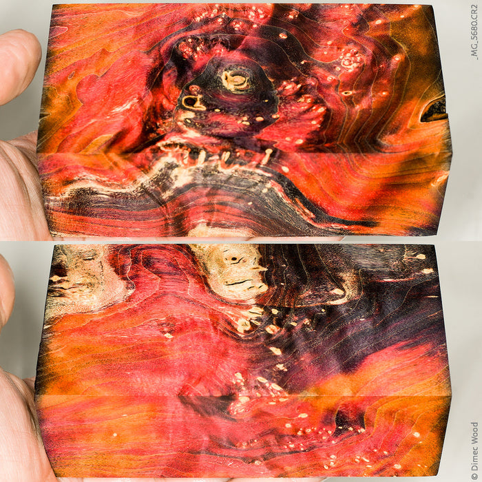 Stabilized box elder burl wood block