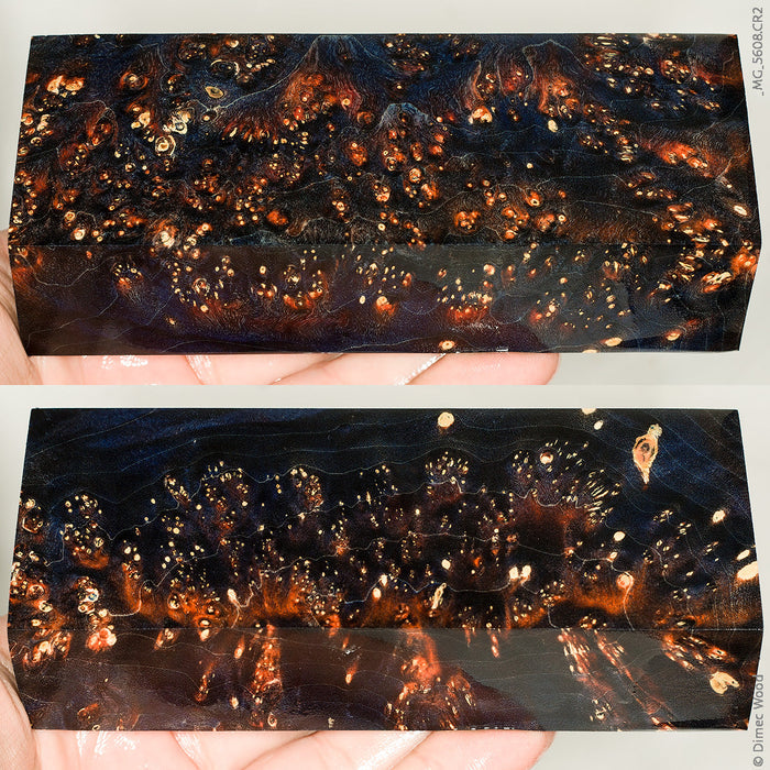 Stabilized box elder burl wood block