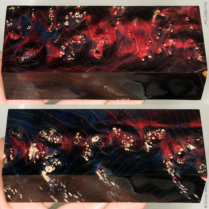 Stabilized box elder burl wood block
