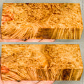Stabilized natural box elder burl wood block