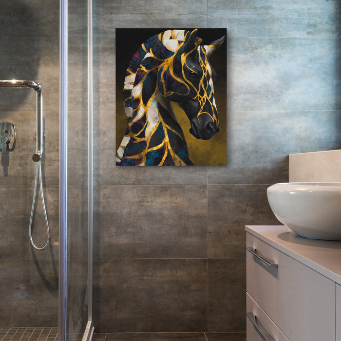 Stallion Midnight Fragments - Luxury Wall Art