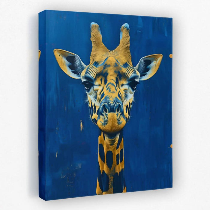 Staring Giraffe - Animals Canvas Wall Art