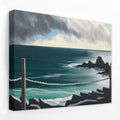 Stormy Bridge View - Coastal Canvas Wall Art