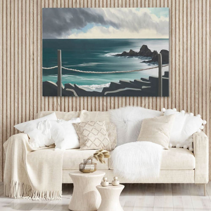 Stormy Bridge View - Coastal Art