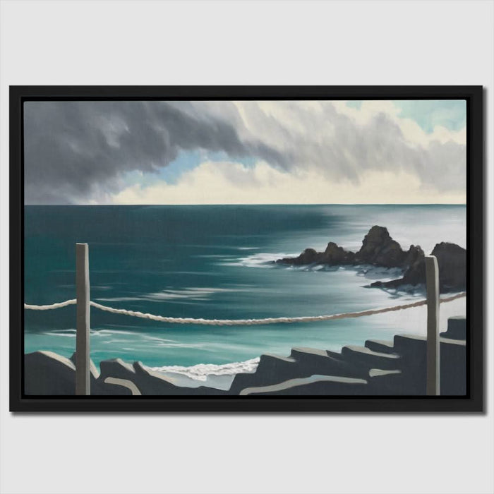 Stormy Bridge View - Blue Wall Art