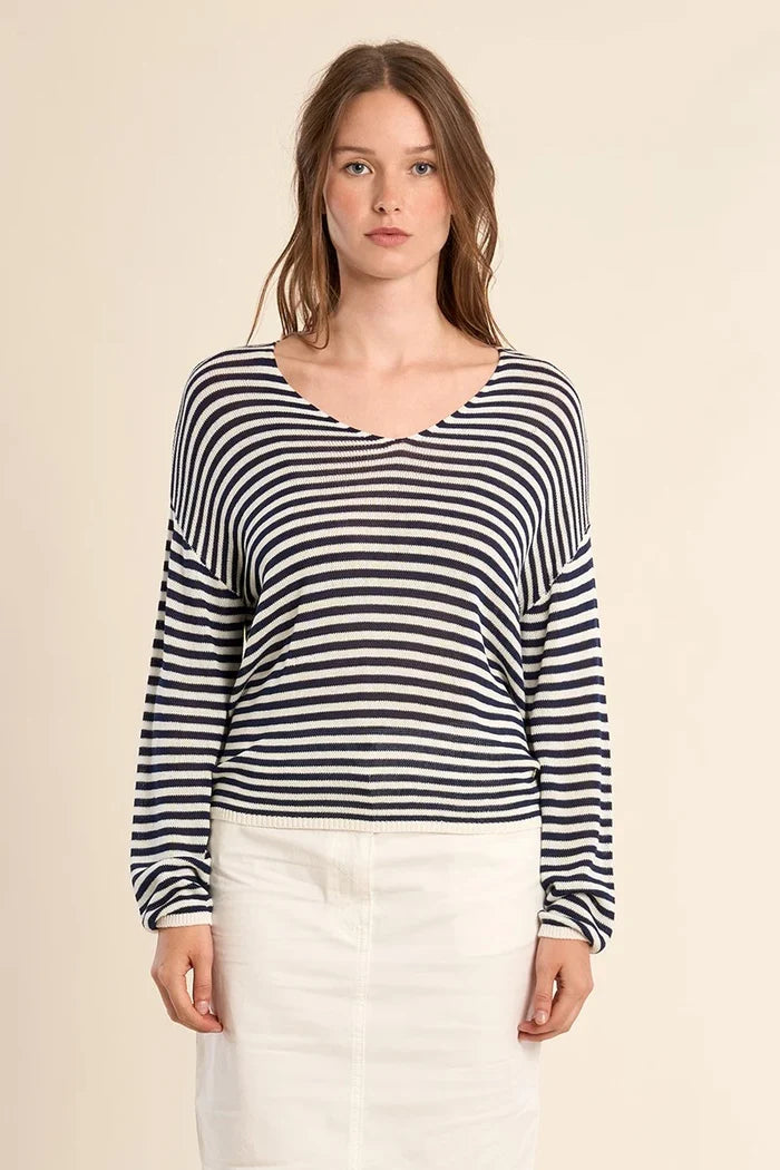 Stripped long Sleeve Sweater