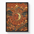 Sun Moon Harmony — sun moon harmony white studio framed black