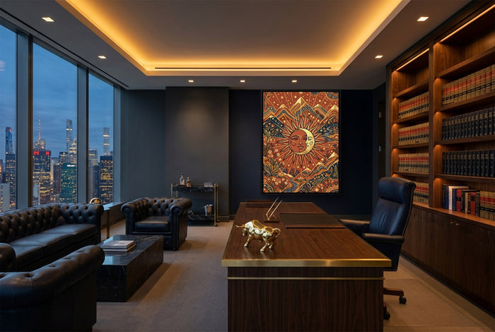 Sun Moon Harmony — sun moon harmony office with city view 4 1port framed black