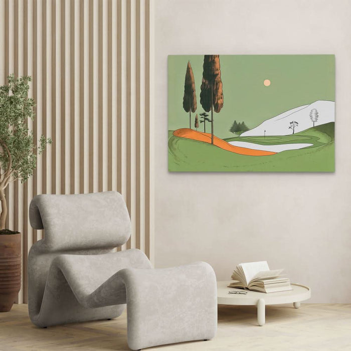 Sunday Golf - Large Canvas Print