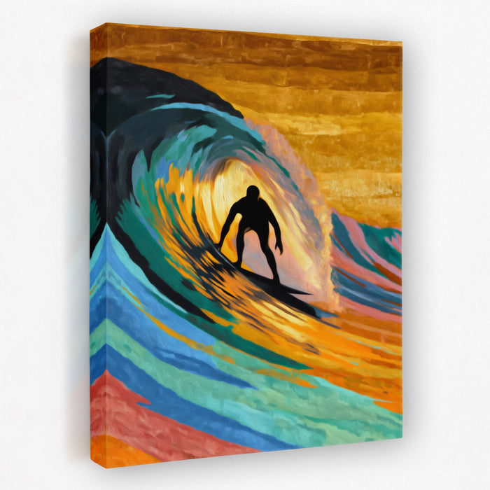 Surfer Constructivist Wave canvas wall art
