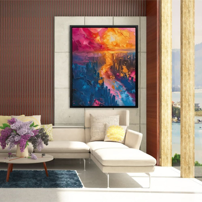 Surreal Cityscape - Colorful Urban Canvas Print