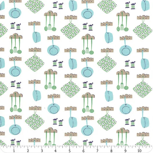 Table Runners & Placemats - Cook Book Pots and Pans Cottage Cotton