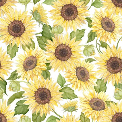 Table Runners & Placemats - Sunflower Garden Packed Sunflowers Cotton