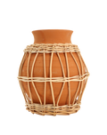 Tall Basket Terracotta Vase